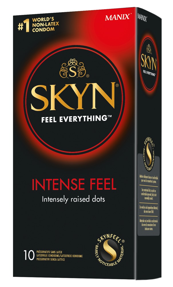 Manix SKYN Intense Feel Prezervative Ultra Subțiri cu Striații 10 Bucăți