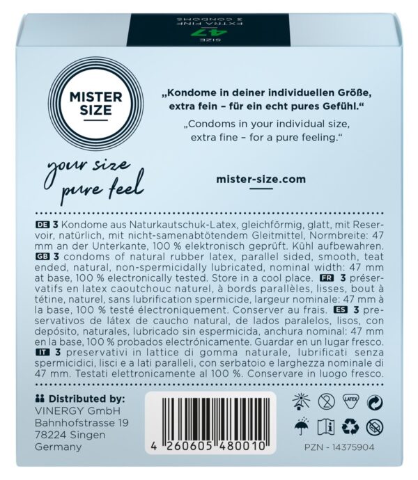 Mister Size 47mm Prezervative Latex Natural Vegan - imagine 3