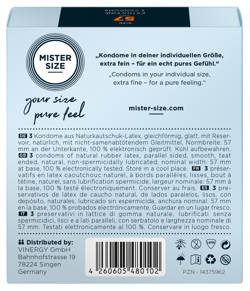 Mister Size Prezervative Transparente Ultra Subțiri 57 mm - imagine 3