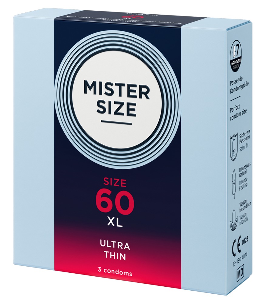 Mister Size 60 mm Prezervative Ultra Subțiri din Latex Natural - imagine 2
