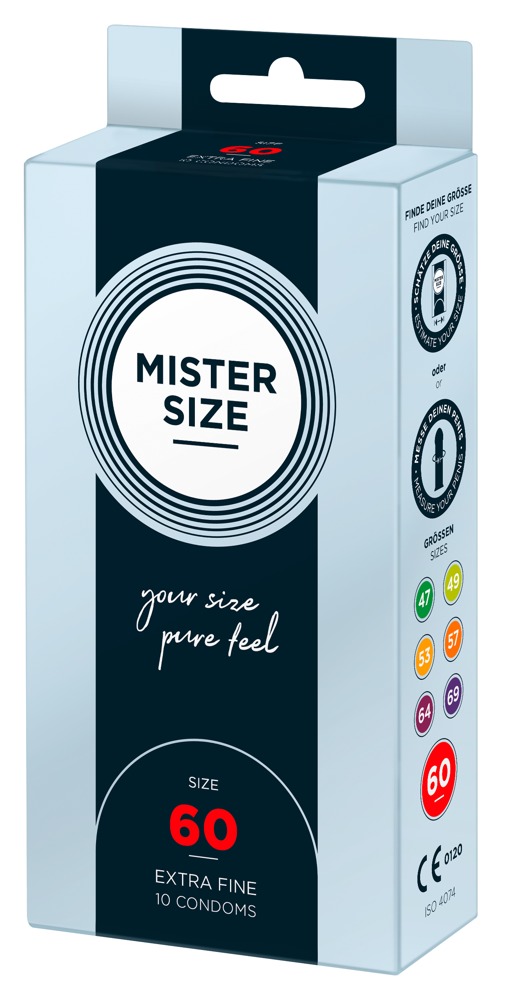 Mister Size 60 mm Prezervative Ultra Subțiri din Latex Natural - imagine 5