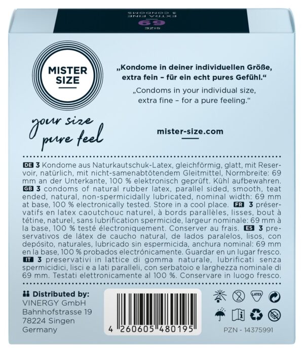 Mister Size 69mm Prezervative Latex Natural Vegan - imagine 3