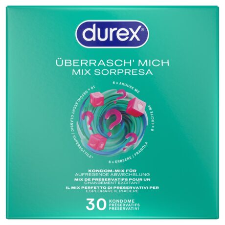 Durex Überrasch Mich x 30 Set Prezervative Mixte cu 4 Tipuri
