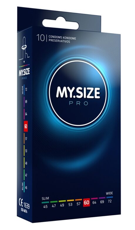 MY.SIZE PRO 60 mm Prezervative Ultra-Subțiri din Latex Vytex, 10 Bucăți