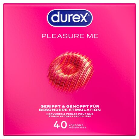 Durex Pleasure Me x 40 Prezervative cu Striații și Puncte