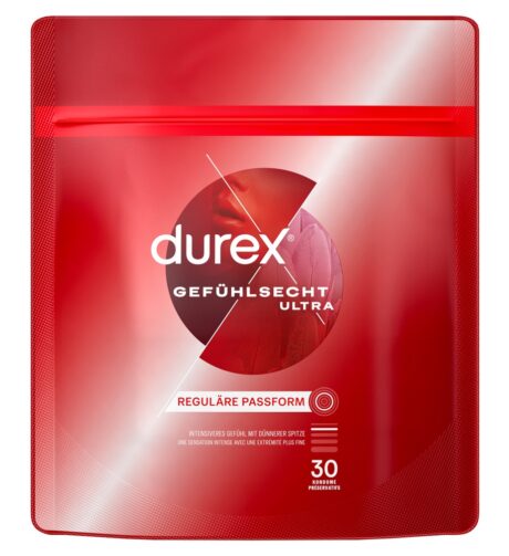 Durex Gefühlsecht Ultra Prezervative ultra subțiri din latex 54 mm 30 bucăți
