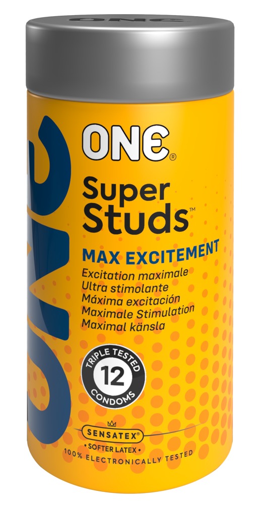 ONE Super Studs x12 Prezervative Texturate cu Puncte 53 mm - imagine 8