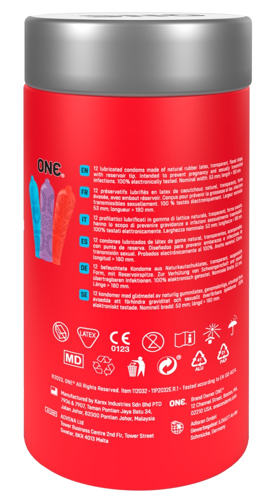 ONE Tattoo Touch x12 Prezervative Texturate 53 mm - imagine 8