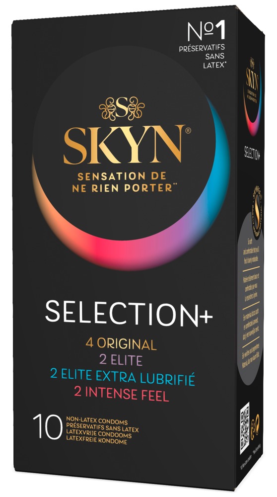 SKYN Selection+ x10 Prezervative Fără Latex Mix 53 mm