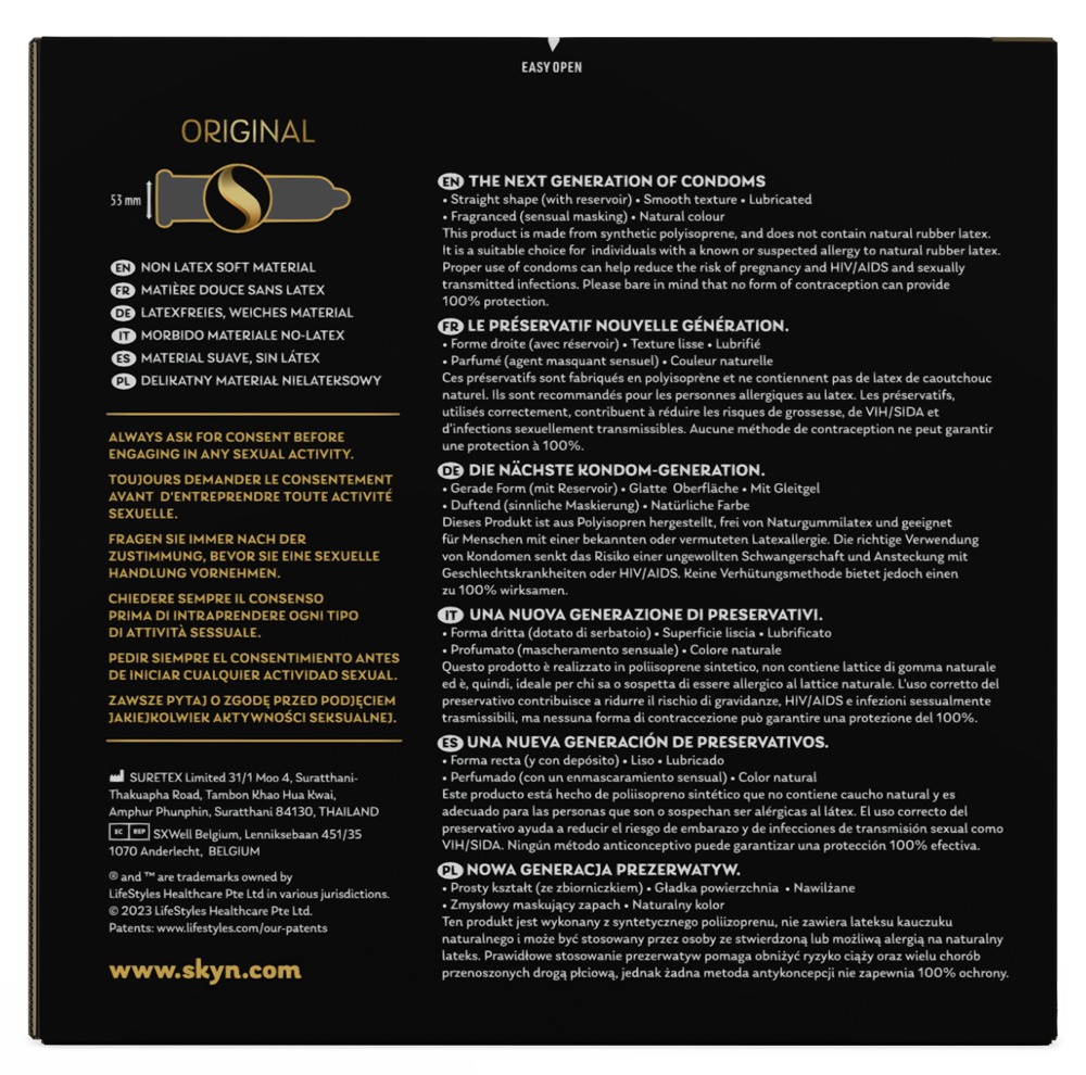SKYN Original Prezervative Fără Latex Ultra Subțiri 10 Bucăți - imagine 6