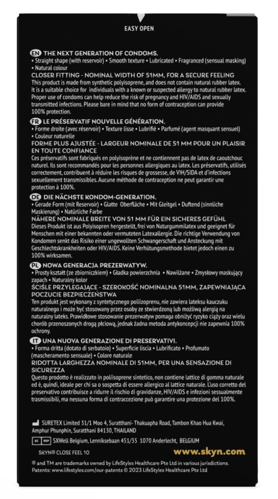 SKYN Close Feel x10 Prezervative Fără Latex 51 mm - imagine 4