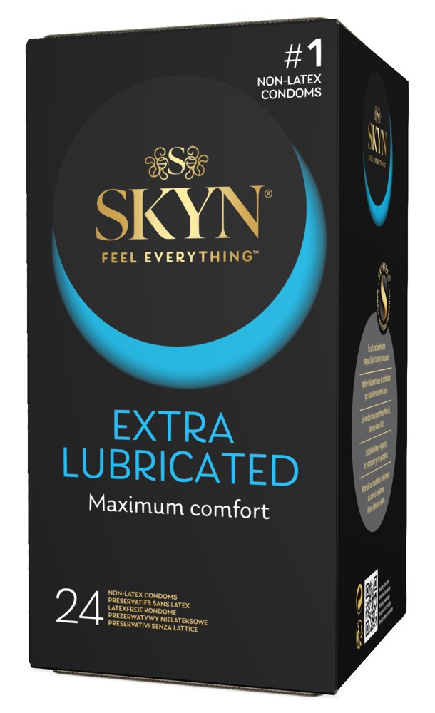 SKYN Extra Lubricated x24 Prezervative Fără Latex cu 40% Mai Mult Lubrifiant