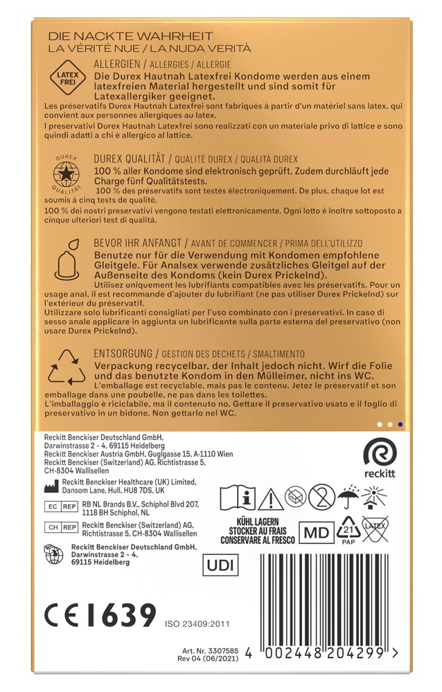 Durex Hautnah Latex-Free x10 Prezervative Fără Latex - imagine 6