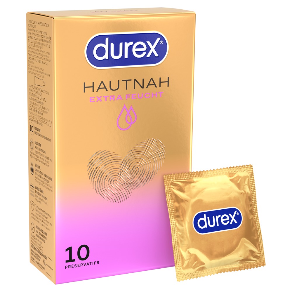 Durex Hautnah Extra Feucht x10 Prezervative Ultra Subțiri 56 mm - imagine 2