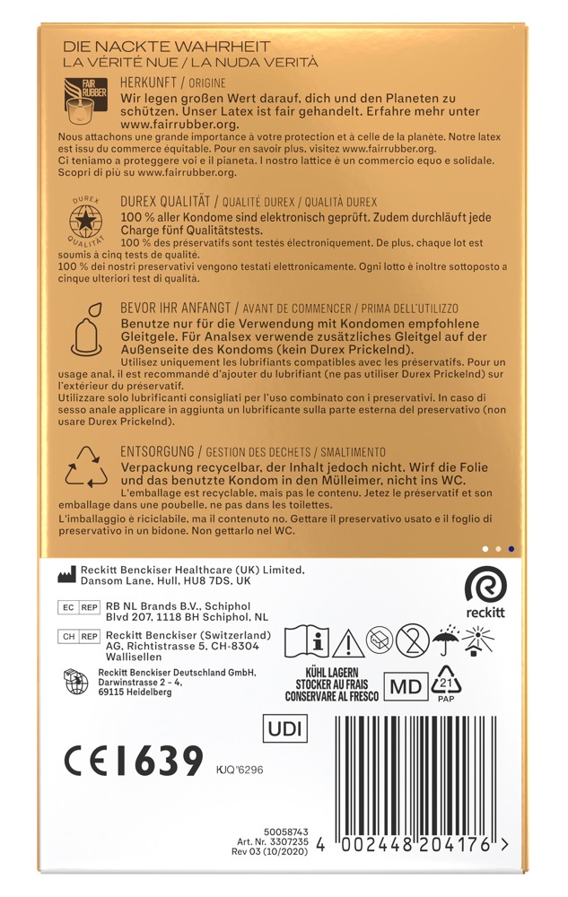Durex Hautnah Extra Feucht x10 Prezervative Ultra Subțiri 56 mm - imagine 6