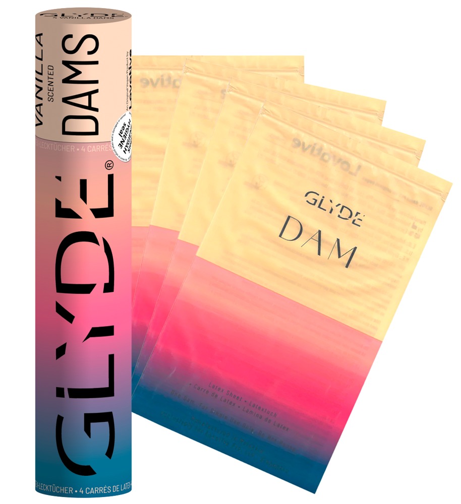GLYDE Dams DentalDam Vanilla 4 buc. Bariere Orale cu Aromă de Vanilie