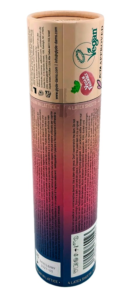 GLYDE Dams DentalDam Vanilla 4 buc. Bariere Orale cu Aromă de Vanilie - imagine 6