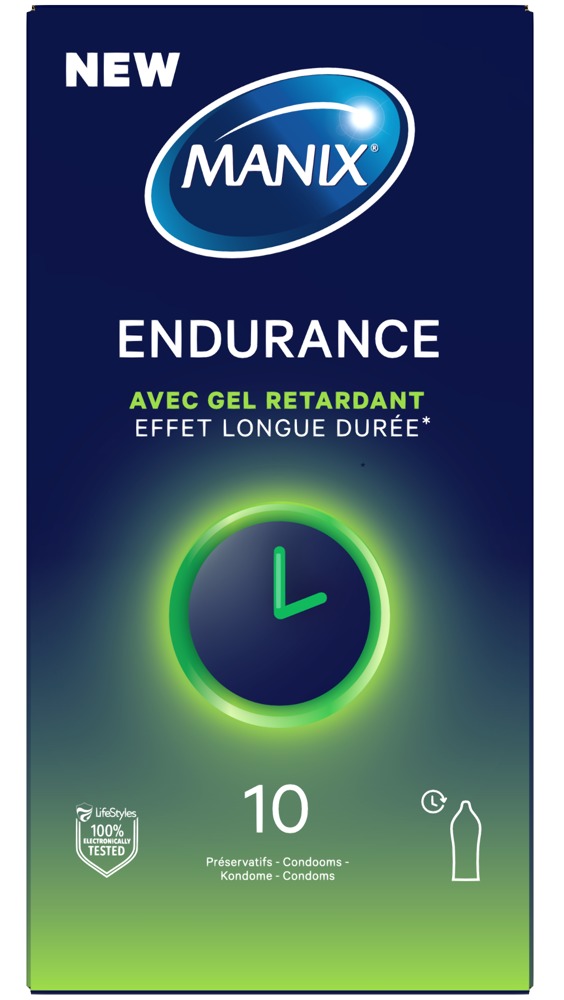 Manix Endurance Prezervative cu Gel Întârziator 53 mm 10 buc - imagine 2