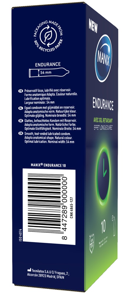 Manix Endurance Prezervative cu Gel Întârziator 53 mm 10 buc - imagine 3
