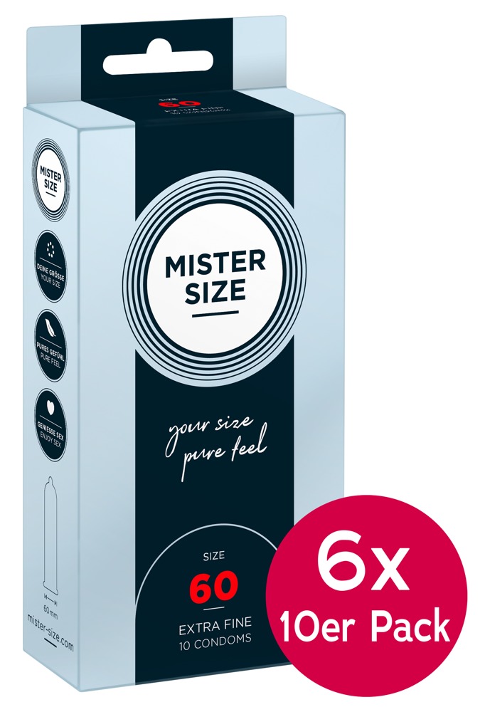 Mister Size 60 mm Prezervative Ultra Subțiri din Latex Natural - imagine 11