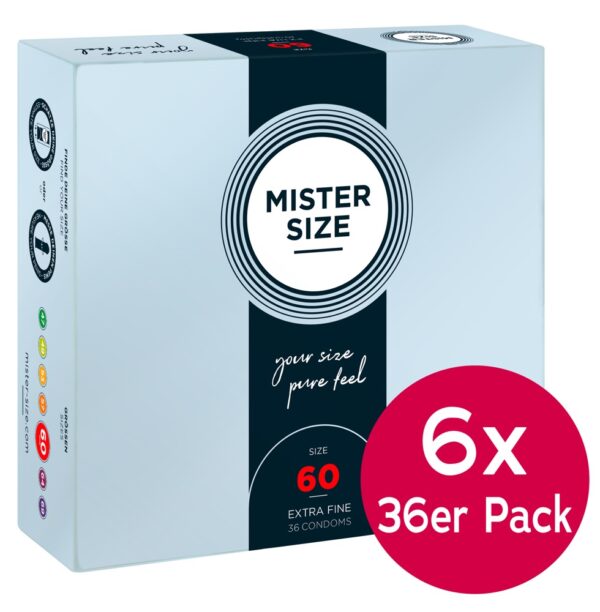 Mister Size 60 mm Prezervative Ultra Subțiri din Latex Natural - imagine 12