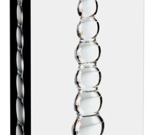 Icicles No. 2 Dildo din Sticlă Transparentă cu 9 Bile