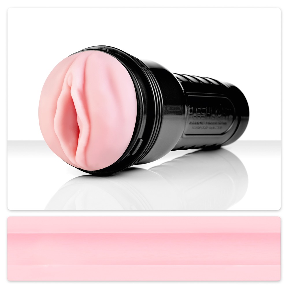 Lady Original Roz Masturbator cu Canal Strâmt și Carcasă Neagră - imagine 2