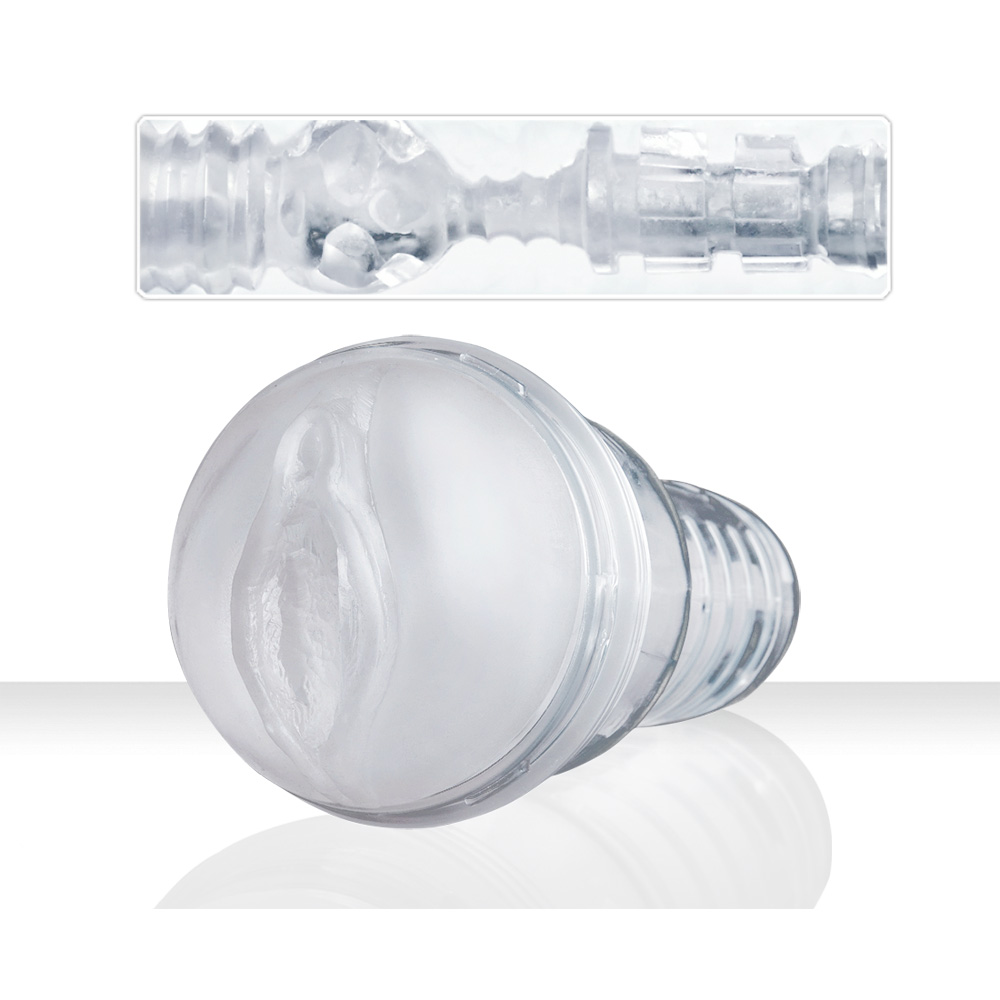 Ice Lady Crystal Masturbator Transparent cu Textură Internă și Superskin - imagine 7