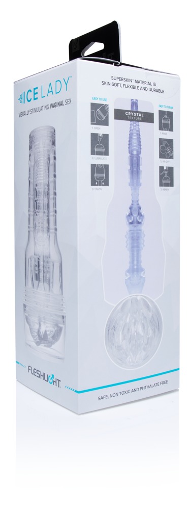 Ice Lady Crystal Masturbator Transparent cu Textură Internă și Superskin