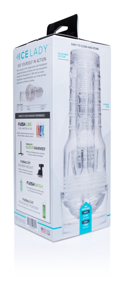 Ice Lady Crystal Masturbator Transparent cu Textură Internă și Superskin - imagine 6