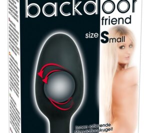 Backdoor Friend Small Dop Anal cu Bilă Rotativă și Ventuză 8 cm