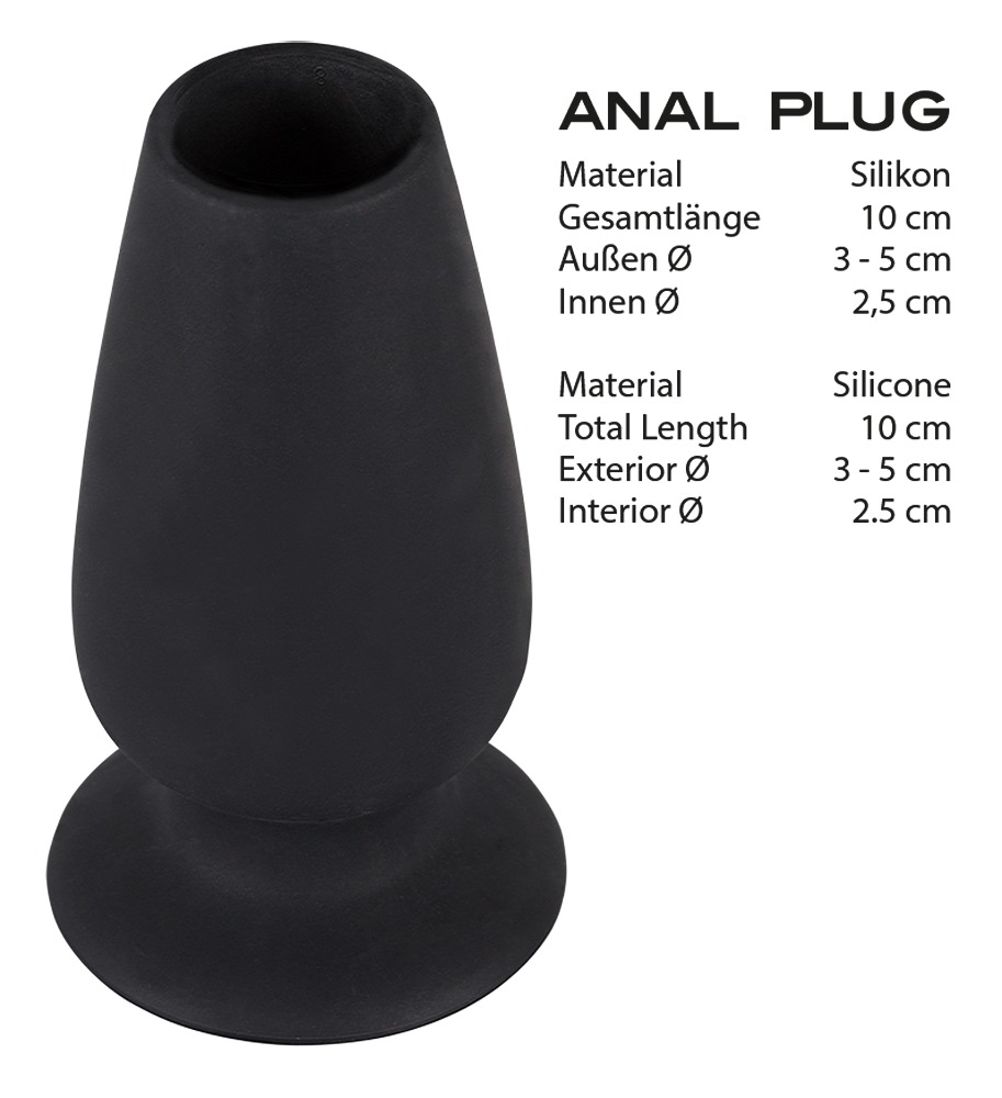 Lust Tunnel Dop Anal M 10 cm cu Tunel Deschis și Bază - imagine 7