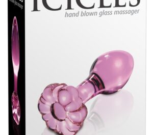 Icicles No. 48 Dop Anal cu Floare din Sticlă