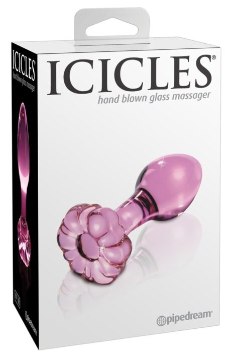 Icicles No. 48 Dop Anal cu Floare din Sticlă