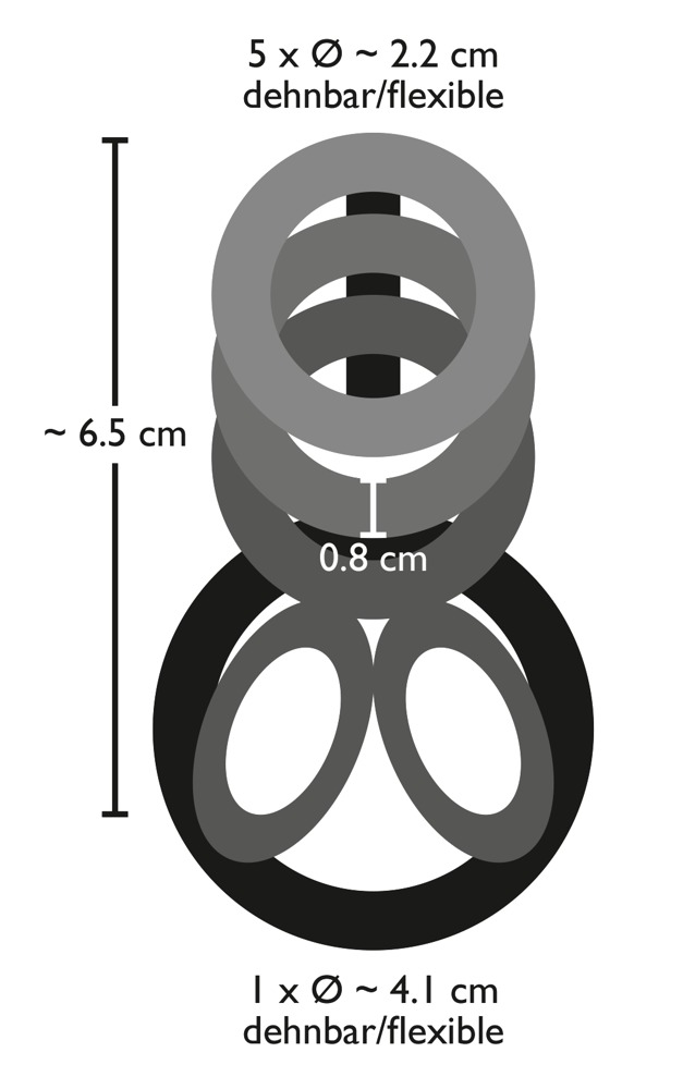BK Inel pentru Penis și Testicule cu 6 Inele - imagine 5