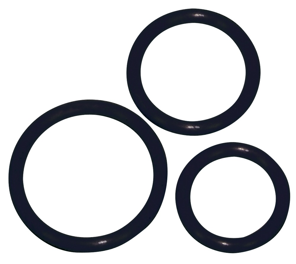 Inel pentru Penis din Silicon Set 3 Bucăți cu Diametre Diferite - imagine 2