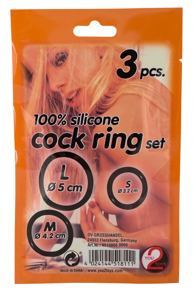 Inel pentru Penis din Silicon Set 3 Bucăți cu Diametre Diferite
