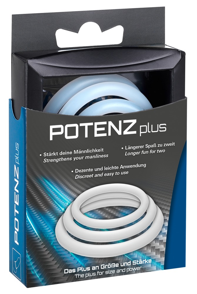 POTENZplus x 3 Mix S M L Set 3 Inele pentru Penis din Silicon Medical - imagine 4