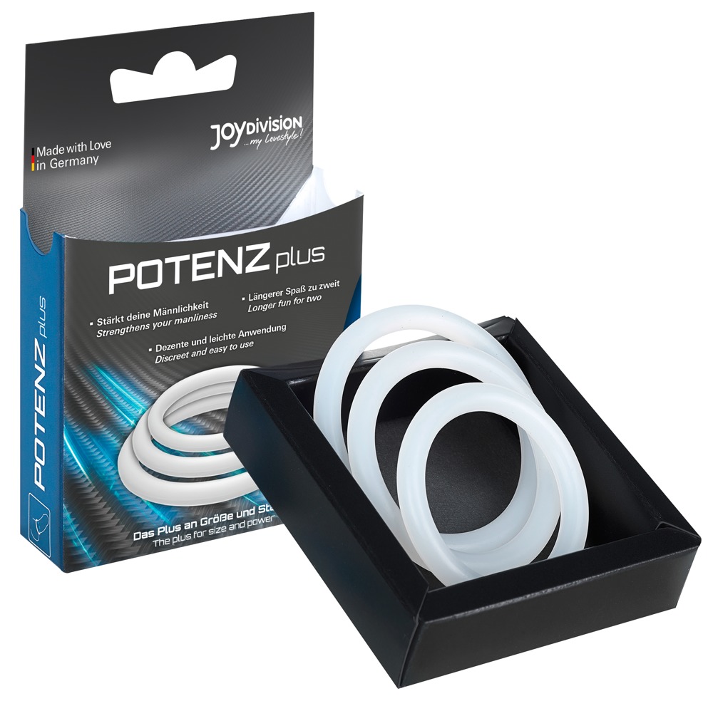 POTENZplus x 3 Mix S M L Set 3 Inele pentru Penis din Silicon Medical - imagine 5