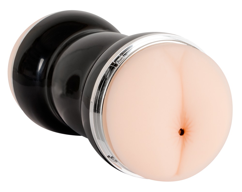 Dublu Masturbator 20 cm cu Tunel Texturat Vagin și Anus - imagine 3