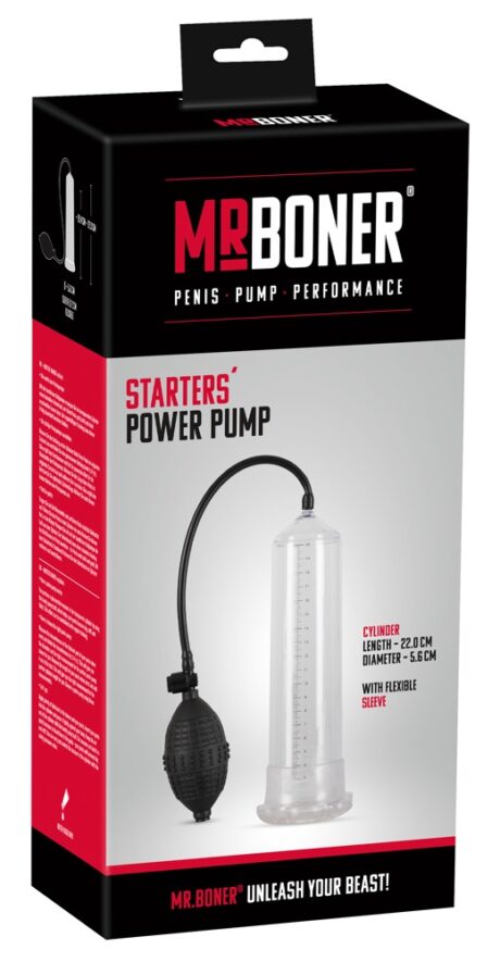 Starters Power Pompă pentru Penis cu Manșon, Scară de Măsurare și Valvă de Siguranță