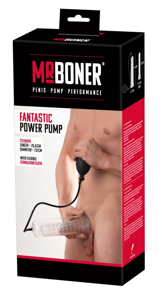 Fantastic Power Pompă pentru Penis Transparentă cu Manșon și Supapă de Siguranță - imagine 7