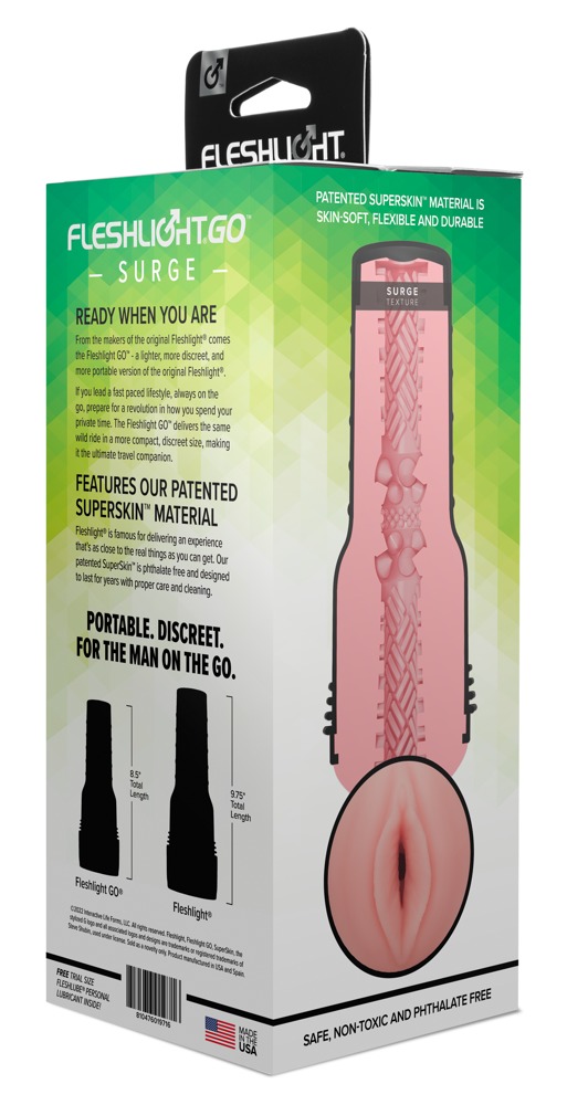 GO Surge Masturbator Tip Lanternă cu Textură Punctată și Striată - imagine 7