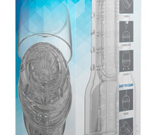 GO Torque Masturbator Transparent cu Canal Texturat și Carcasă Discretă