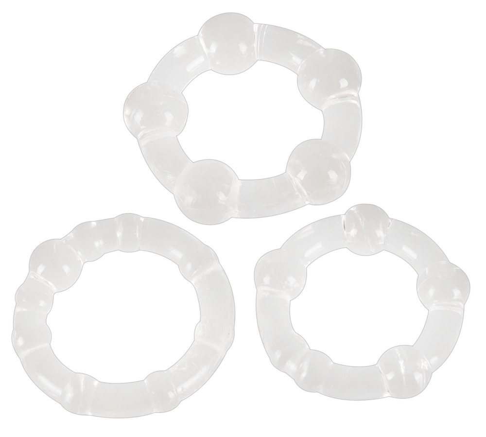 Cock Rings Set Get Dur 3 Inele pentru Penis cu Butoni de Stimulare - imagine 6