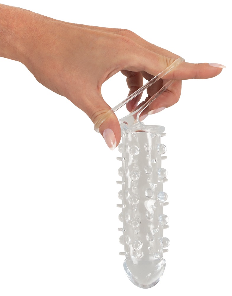 Crystal Clear Manșon Transparent pentru Penis cu Extensie de 2 cm și Inel - imagine 5