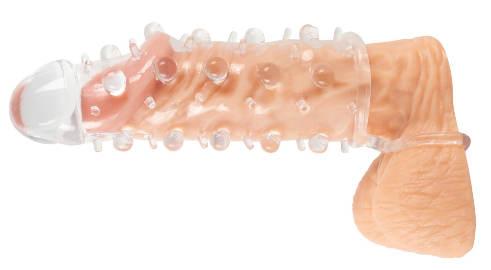 Crystal Clear Manșon Transparent pentru Penis cu Extensie de 2 cm și Inel - imagine 7