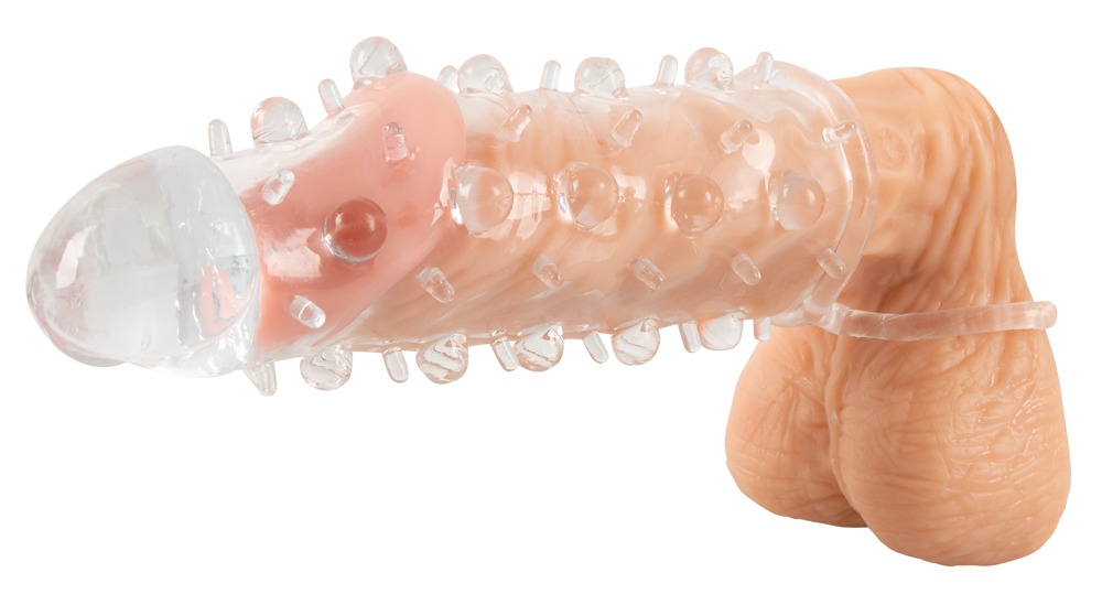 Crystal Clear Manșon Transparent pentru Penis cu Extensie de 2 cm și Inel - imagine 8