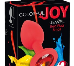 Colorful Joy Jewel Roșu Dop Anal cu Piatră Decorativă