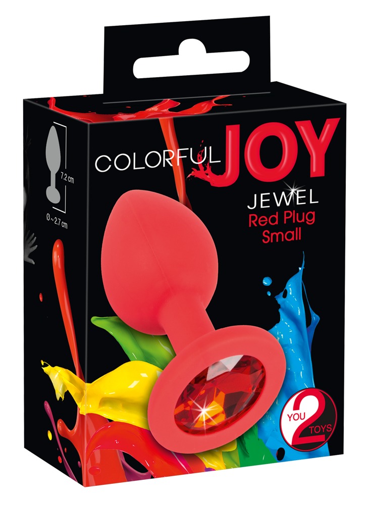 Colorful Joy Jewel Roșu Dop Anal cu Piatră Decorativă